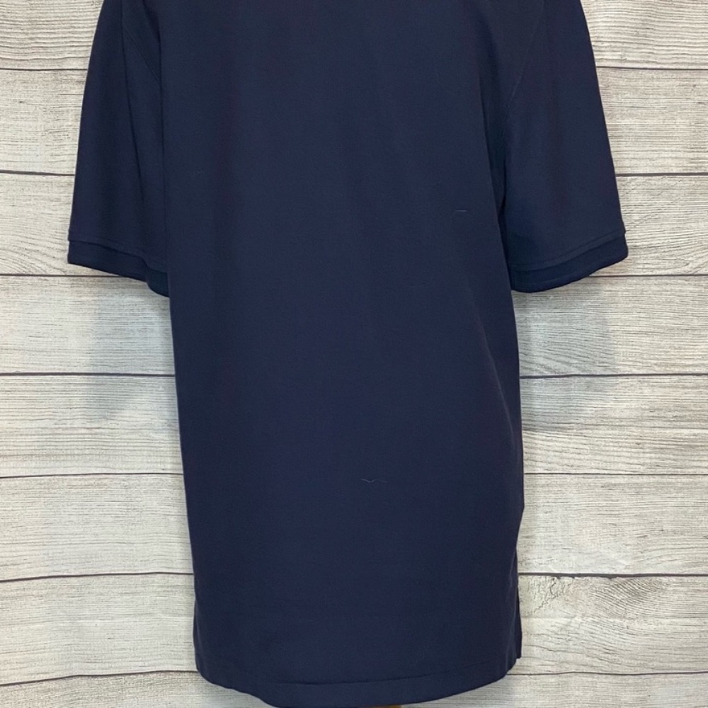 LL Bean Navy Blue Cotton Traditional Fit Short Sleeve Polo Mens Shirt SZSmall - Picture 2 of 3